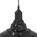 Miniatyrbillede 9 af 11: vidaXL pendellampe højdejusterbar E27 Ø 31 cm metal glans sort