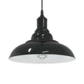 Miniatyrbillede 2 af 11: vidaXL pendellampe højdejusterbar E27 Ø 31 cm metal glans sort