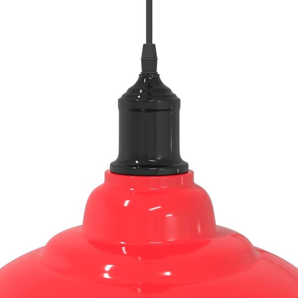 vidaXL pendellampe højdejusterbar E27 Ø 31 cm metal glans rød