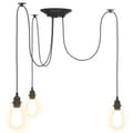 Miniatyrbillede 7 af 11: vidaXL pendellampe med 3 lampeholdere E27 metal sort