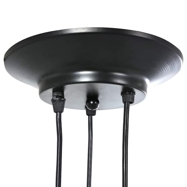 vidaXL pendellampe med 3 lampeholdere E27 metal sort