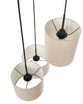 Miniatyrbild 6 av 11: Taklampa Hängande 3 Ljus Beige Linnetyg Skärm Modern Design Vardagsrumslampa