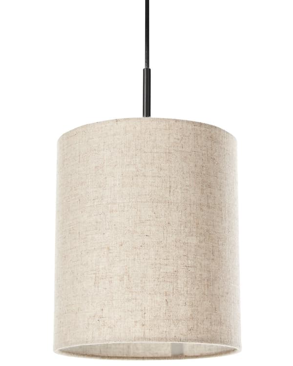 Taklampa Hängande 3 Ljus Beige Linnetyg Skärm Modern Design Vardagsrumslampa