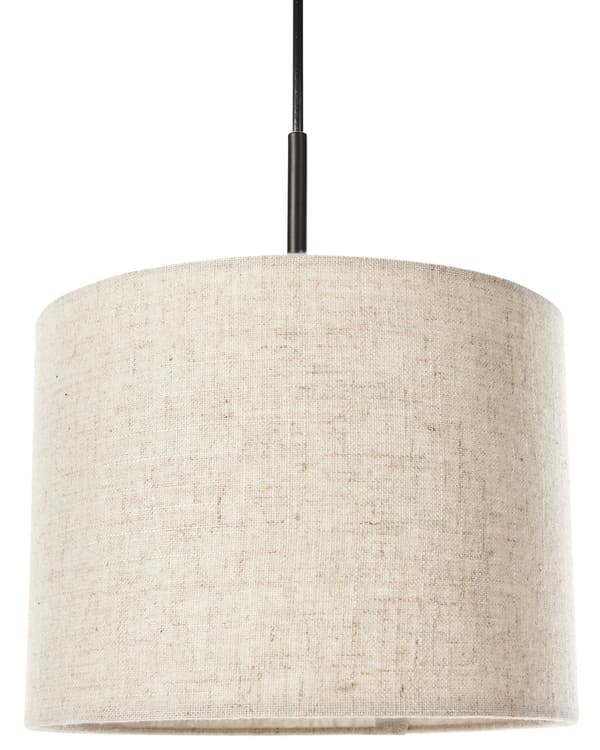 Taklampa Hängande 3 Ljus Beige Linnetyg Skärm Modern Design Vardagsrumslampa
