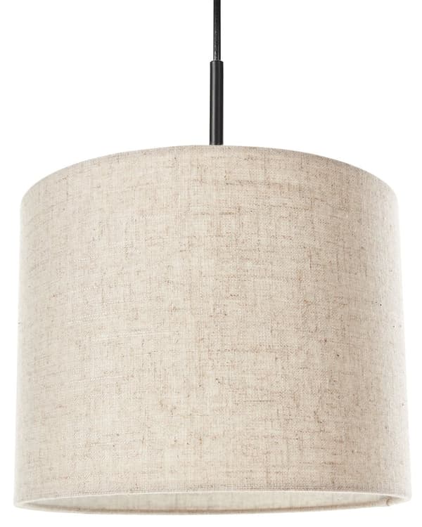 Taklampa Hängande 3 Ljus Beige Linnetyg Skärm Modern Design Vardagsrumslampa