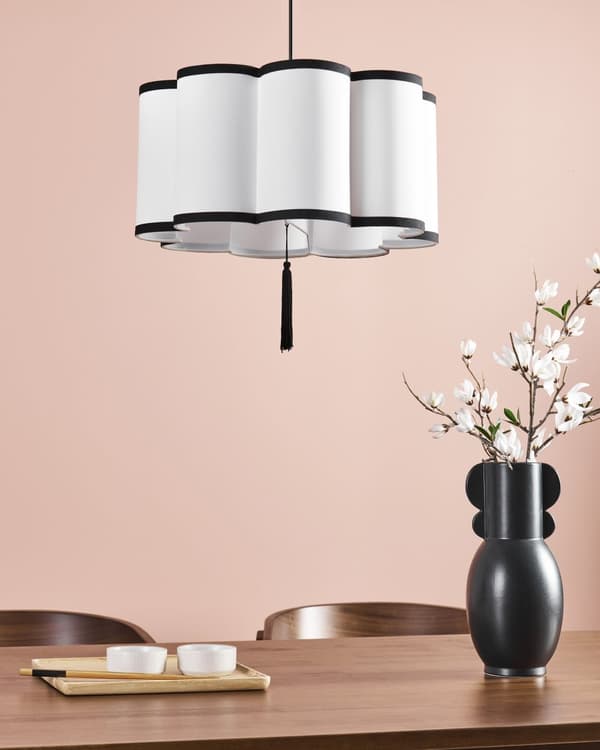 Hänglampa Vit Nylonskärm Modern Design Vardagsrumslampa