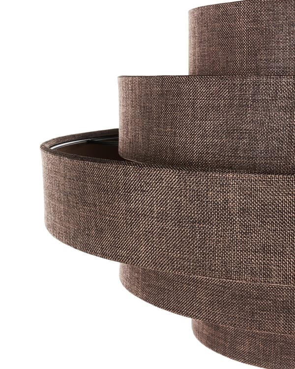 Taklampa Brun skärm i Linnetyg Modern Design Vardagsrumslampa
