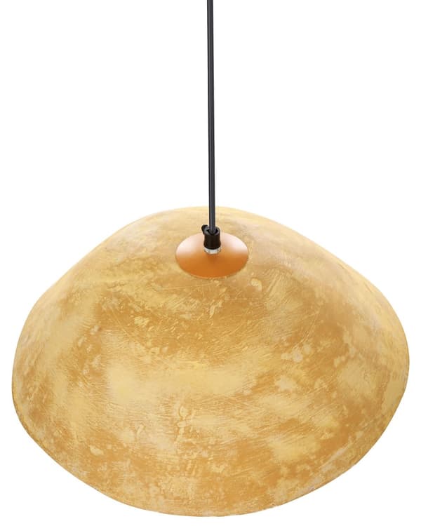 Taklampa Gul Papier-Maché Handgjord Skärm Ekologisk Naturlig Kök Matrum Vardagsrum Sovrum