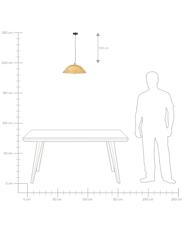 Taklampa Gul Papier-Maché Handgjord Skärm Ekologisk Naturlig Kök Matrum Vardagsrum Sovrum