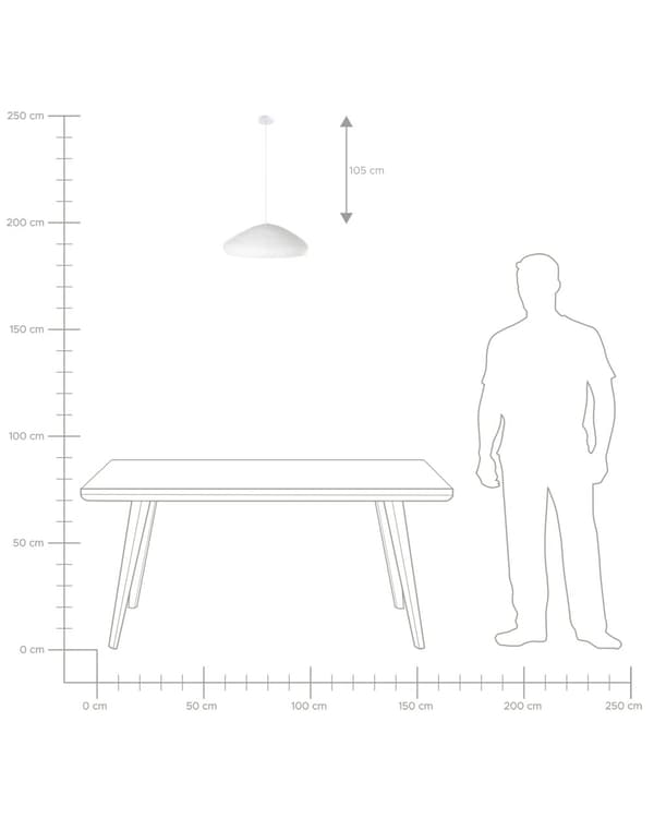 Pendellampa Vit Papier-Maché Handgjord Lampskärm Ekologisk Naturlig Kök Matrum Sovrum