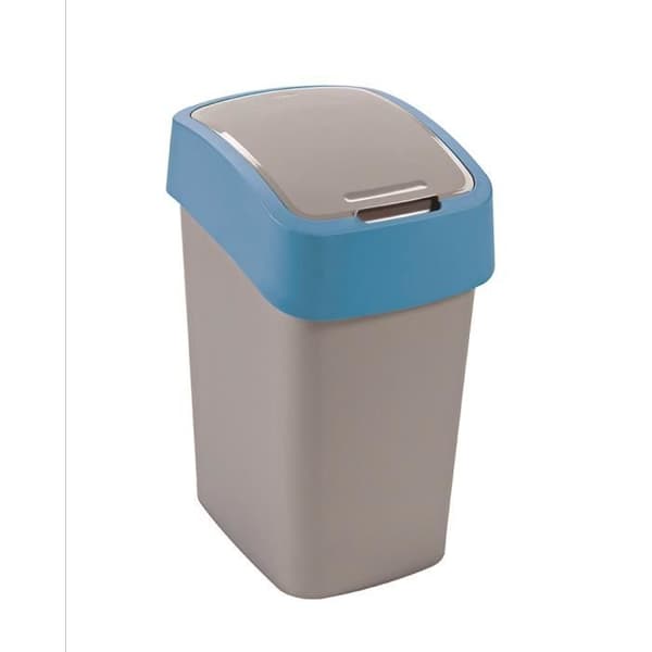 Koš odpadkový Flipbin 25 l st íbrný/modrý,500009