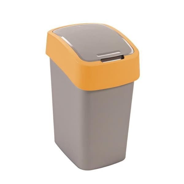 Koš odpadkový Flipbin 25 l st íbrný/žlutý,500008