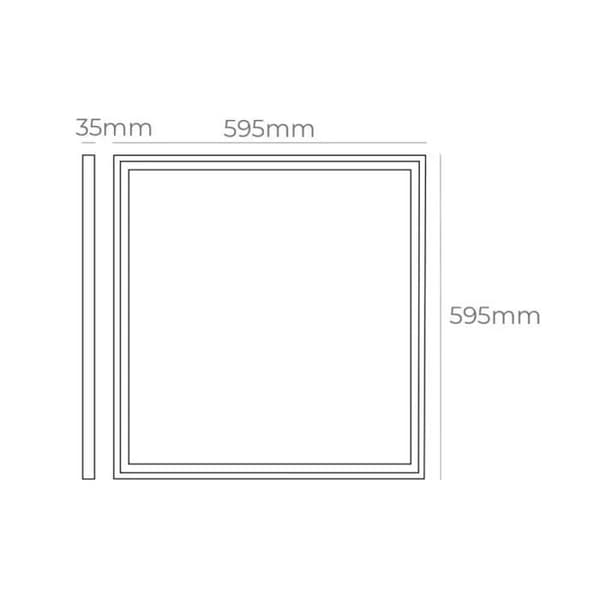 40W Square Matte Chrome LED-panel