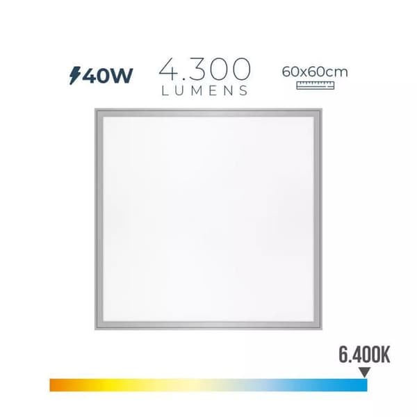 40W Square Matte Chrome LED-panel