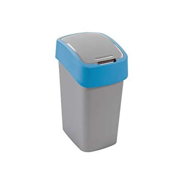 Koš odpadkový Flipbin 10 l st íbrný/modrý,500005