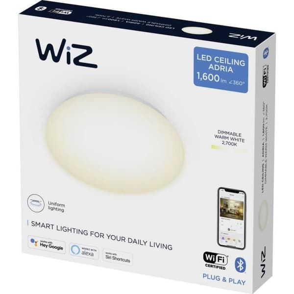 WiZ Adria WiZ Tak LED-taklampa 17W RD 2700K Dim 871951433805000 N/A Effekt: 12 W N/A