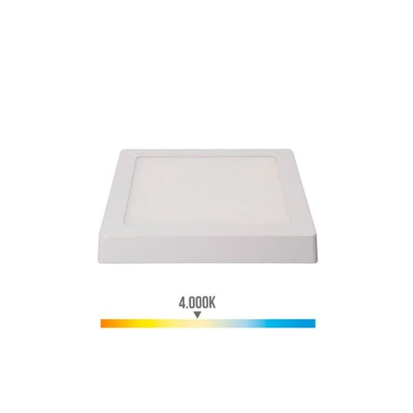 Fyrkantig LED-taklampa EDM - 23cm - 20W - 1500lm - 4000K - Vit - 31591
