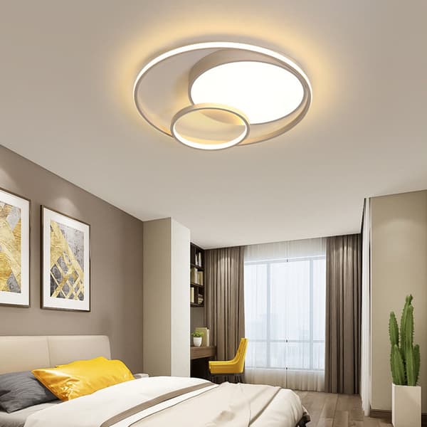 LED Loftlampe, 3 Farveskiftmuligheder, Moderne Rundt Design,HVID, S, foranderlig