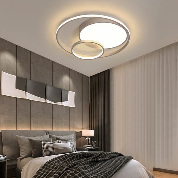 LED Loftlampe, 3 Farveskiftmuligheder, Moderne Rundt Design,HVID, S, foranderlig