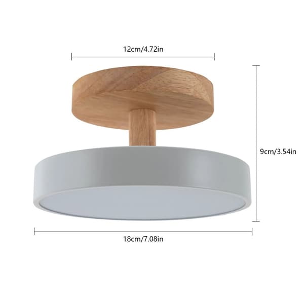 Loftlampe, Moderne Rund Design, Justerbar Lysstyrke,Brun