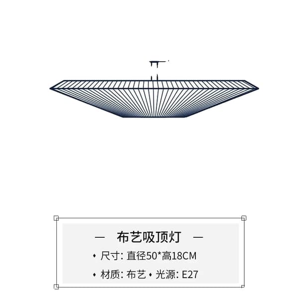 Taklampa, Elegant Vit Tygdesign, LED-kompatibel,D50cm