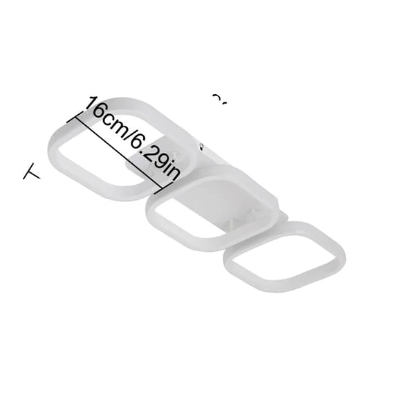 Akryl LED Taklampa, Modern Design, Belysningsområde 5-10 kvadratmeter,3 kvadrat-vita, Varm vit