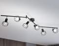 Miniatyrbillede 2 af 2: E14 LED Spotlys Loftlampe, Justerbar 4/6-Lampe Armatur, Sort Metal Design,6-Lys, Ingen pærer