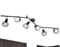 Miniatyrbillede 1 af 2: E14 LED Spotlys Loftlampe, Justerbar 4/6-Lampe Armatur, Sort Metal Design,6-Lys, Ingen pærer