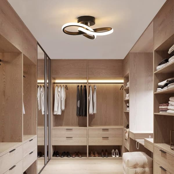 Modern LED-taklampa, 22W, 2500LM, Klöverform, Varmvitt Ljus, 25 cm