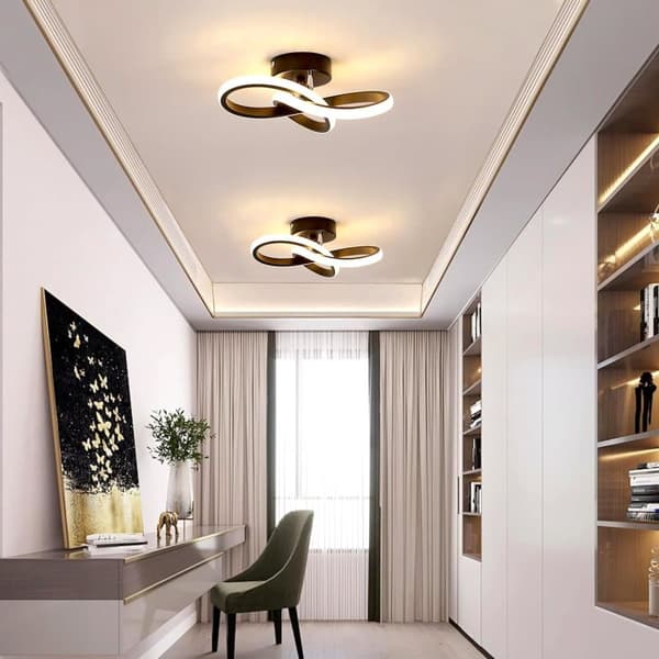 Modern LED-taklampa, 22W, 2500LM, Klöverform, Varmvitt Ljus, 25 cm