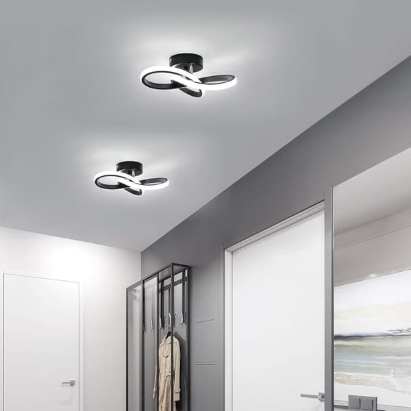 Moderne LED loftslampe, 22W, 2500LM, kløverformet, hvidt lys, 25 cm