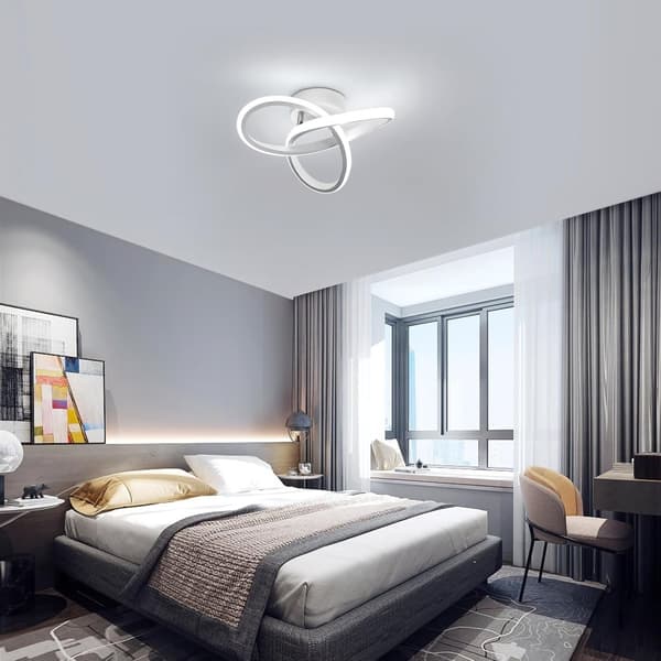 Moderne LED loftslampe, 22W, 2500LM, kløverformet, hvidt lys, 25 cm