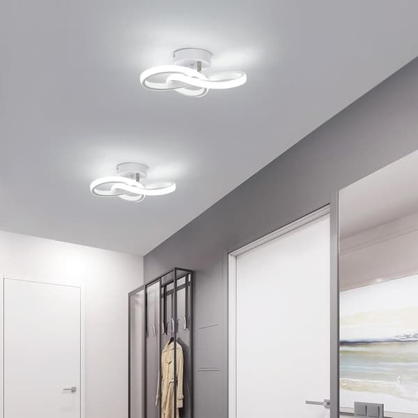 Moderne LED loftslampe, 22W, 2500LM, kløverformet, hvidt lys, 25 cm