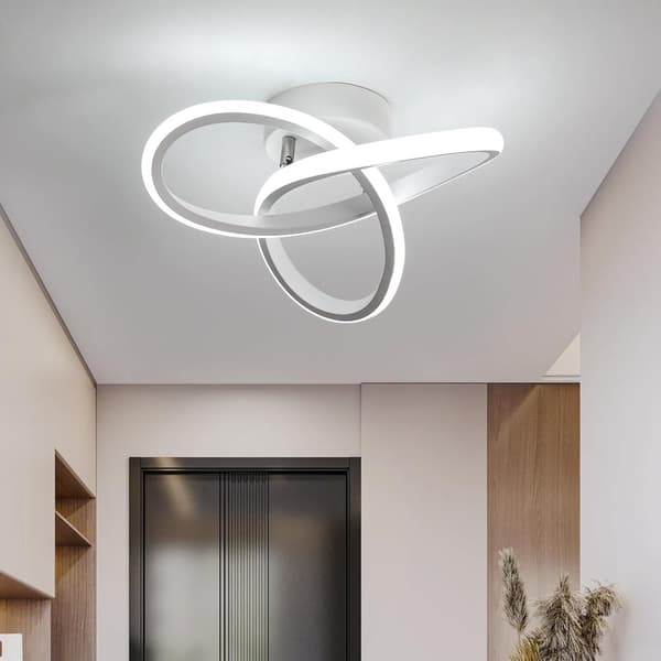Moderne LED loftslampe, 22W, 2500LM, kløverformet, hvidt lys, 25 cm
