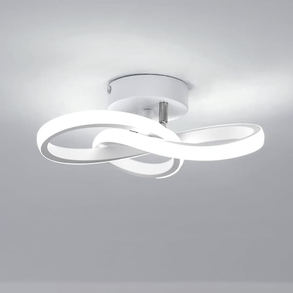 Moderne LED loftslampe, 22W, 2500LM, kløverformet, hvidt lys, 25 cm