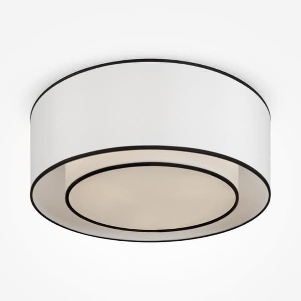 Plafondslampa - Maytoni - Bergamo - Cylindrisk - 3 lampor - Vit och svart metall - E27