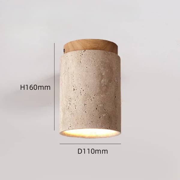 Wabi Sabi Taklampa, Varmt Ljus, E27 Ljuskälla,B Log Bas, varmt ljus