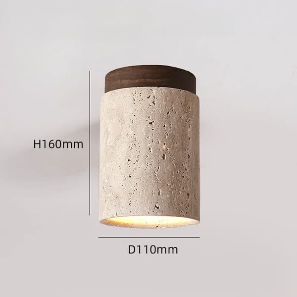 Wabi Sabi Loftlampe, Varmt Lys, E27 Lyskilde,varmt lys, B Valnøddebasis