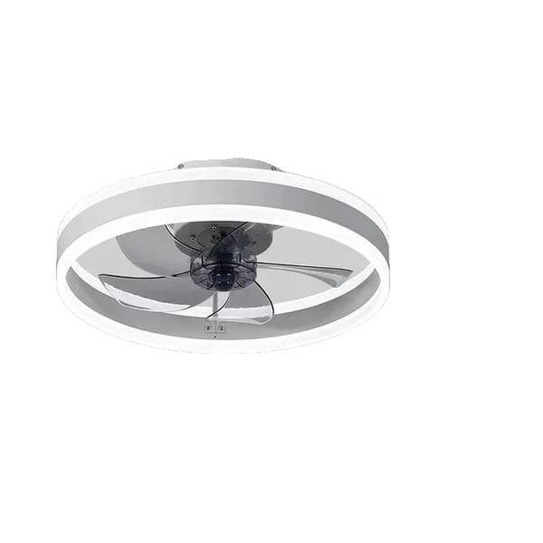 Moderni LED-kattotuulettimen valo, kaukosäädin, energiatehokas,Valkoinen, 40CM, Kolmivärinen himmennys RC