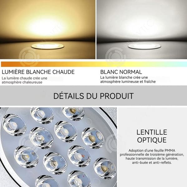 INN LED Spotlight 12ST Infälld 7W Rund Infälld Plan Taklampa Dimbar taklampa 38grader Varmvit Icke dimbara takspottar