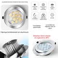 Miniatyrbild 3 av 4: INN LED-takljus Inbäddad spotlight Kommersiella kläder Smyckesaffär Bull's Eye-lampa Justerbar tak infälld belysning