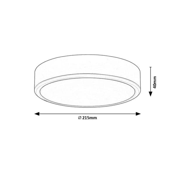 Rund taklampa Lauri 22W 3000K-4000K-6000K 2300lm IP20 svart RABALUX