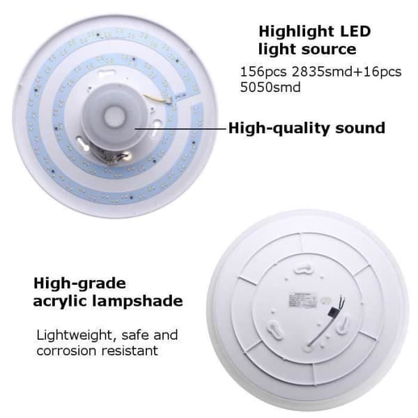 24W Modern taklampa musik bluetooth LED taklampa 40cm infälld 172SMD T0CBB9