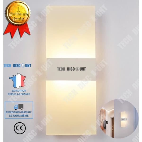 TD® Vit LED-taklampa vägglampa, väggmonterad elektrisk belysning, inomhusbelysning, slående, kökstrappa sovrum cool vit
