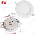 Miniatyrbild 4 av 4: TD® LED-panelljus ultratunt platt runt ljus pressgjuten downlight 6wLED positiv vit taklampa (10 set)