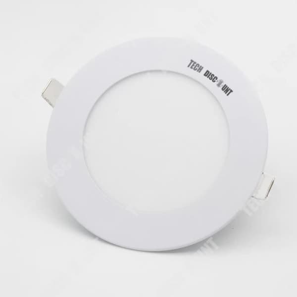 TD® LED-panelljus ultratunt platt runt ljus pressgjuten downlight 6wLED positiv vit taklampa (10 set)