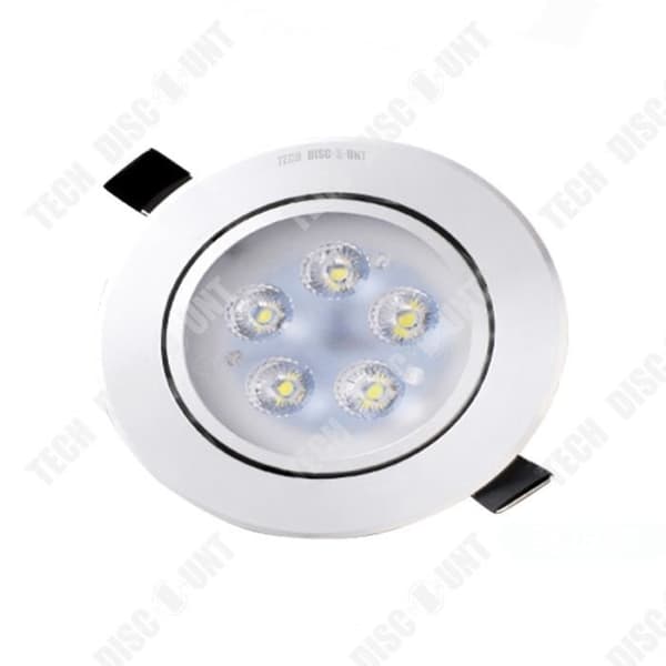 TD® Integrerad Roterande LED-spotlight High Power Taklampa Liten Vardagsrumsspotlight 5W Högglans Roasted White Bull's Eye Light