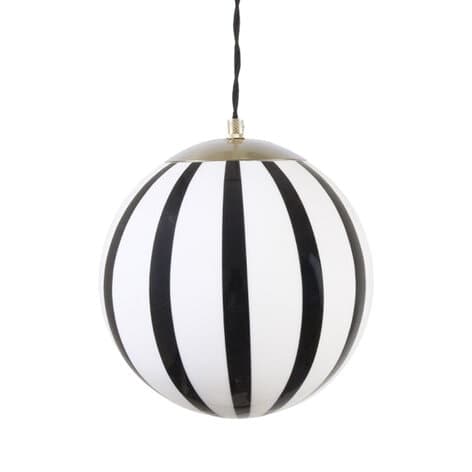 Taklampa Alba Opal Svart/Vit Stor