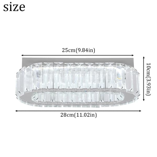 Modern kristall LED taklampa, 3 justerbara ljusfärger, energieffektiv 22W,föränderlig, Brun