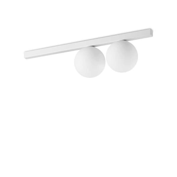 Taklampa - Ideal Lux - BINOMIO - 2 Ljuskällor - Metall och Glas - Vit